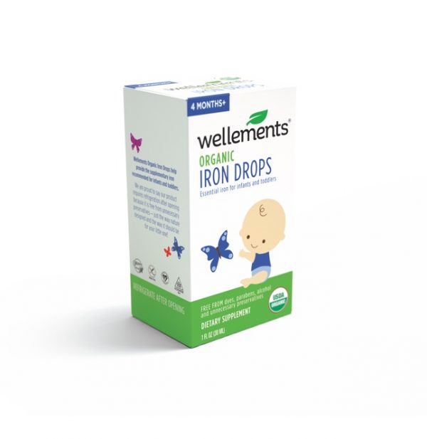 Wellements Organic Iron Drops (4ay-3 yas))