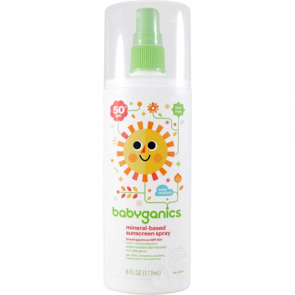 Babyganics Baby Sunscreen Spray, SPF 50, 6 oz Spray Bottle (177 ml)