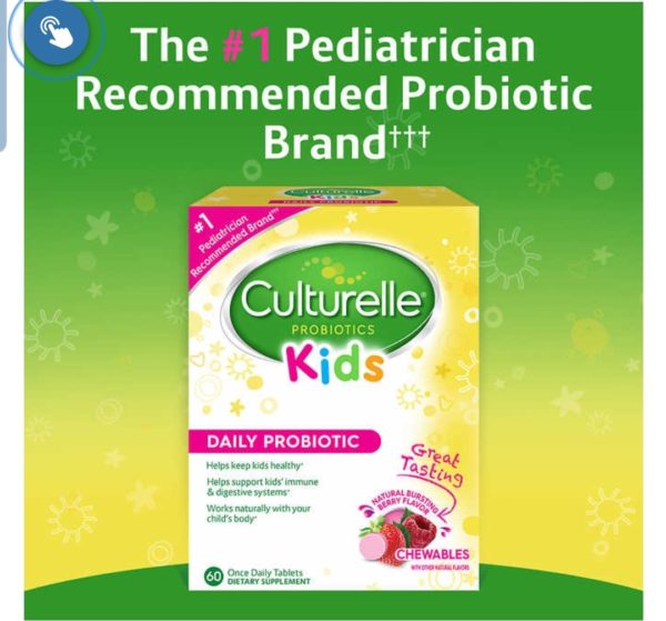 Culturelle Kids Chewables Probiotic, 60 Tablets