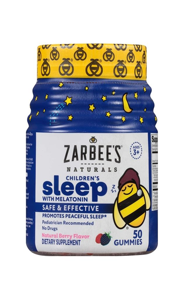 Zarbee’s Naturals Children’s Sleep with Melatonin Supplement, Natural Berry Flavored, 50 Gummies