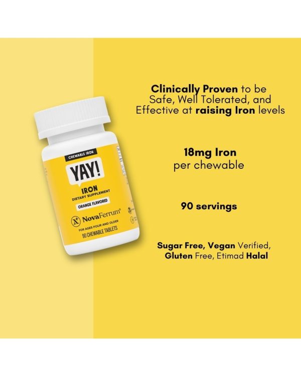 NovaFerrum Chewable Iron Supplement for Kids and Adult (90 adet 4 yas ve uzeri cocuk ve yetiskin)skt.mayis2026