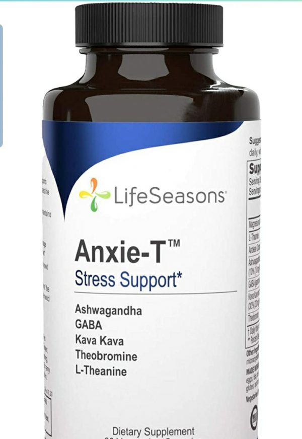 LifeSeasons – Anxie-T – Herbal Stress Relief Supplement to Relax and Calm Mind – Contains Ashwagandha, Kava Kava, GABA, L-Theanine – 120 Capsules
