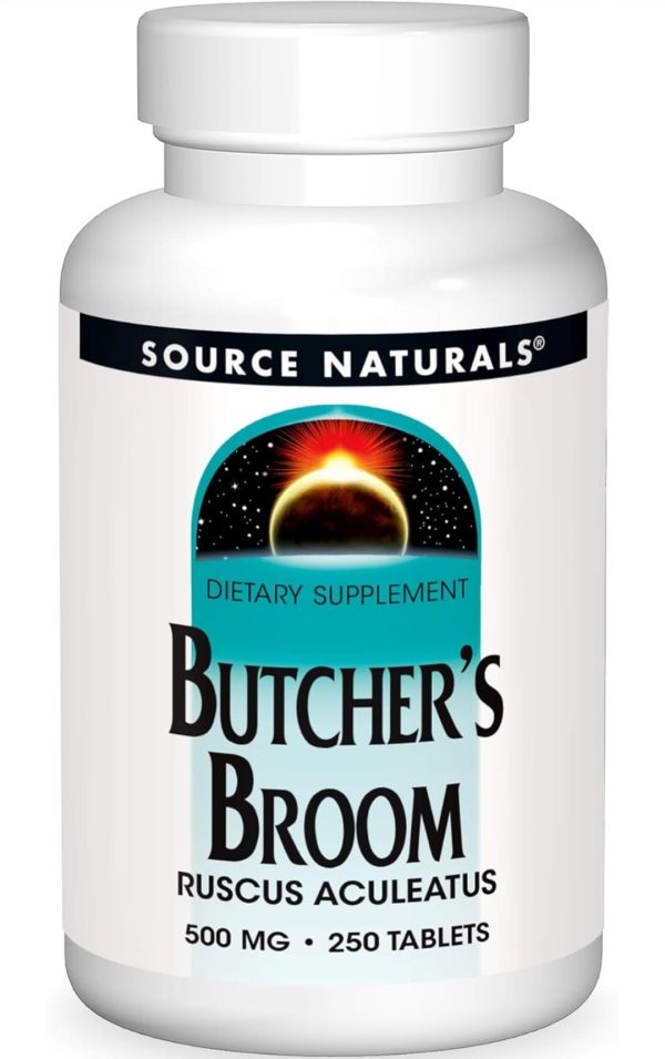 Source Naturals Butcher’s Broom Dietary Supplement – Ruscus Aculeatus – 250 Tablets