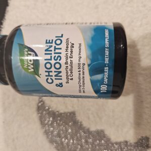 Nature’s Way Choline & Inositol – 1,000 mg – Supports Brain Health & Cellular Energy* – Choline Bitartrate Supplement – Gluten Free – 100 Capsules